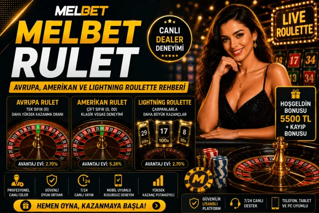Melbet Rulet — Avrupa, Amerikan ve Lightning Roulette Rehberi
